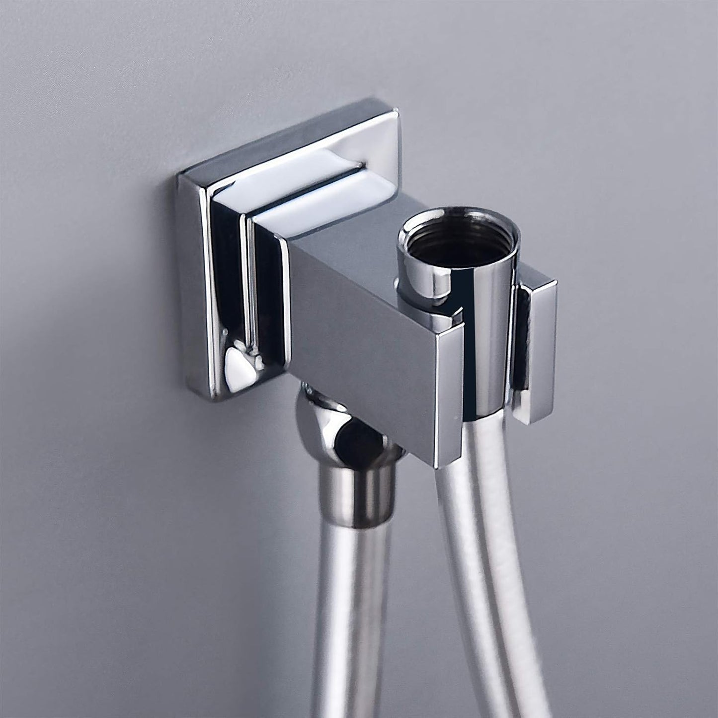 Wandanschlussbogen mit Brausehalter für Dusche, Chrom