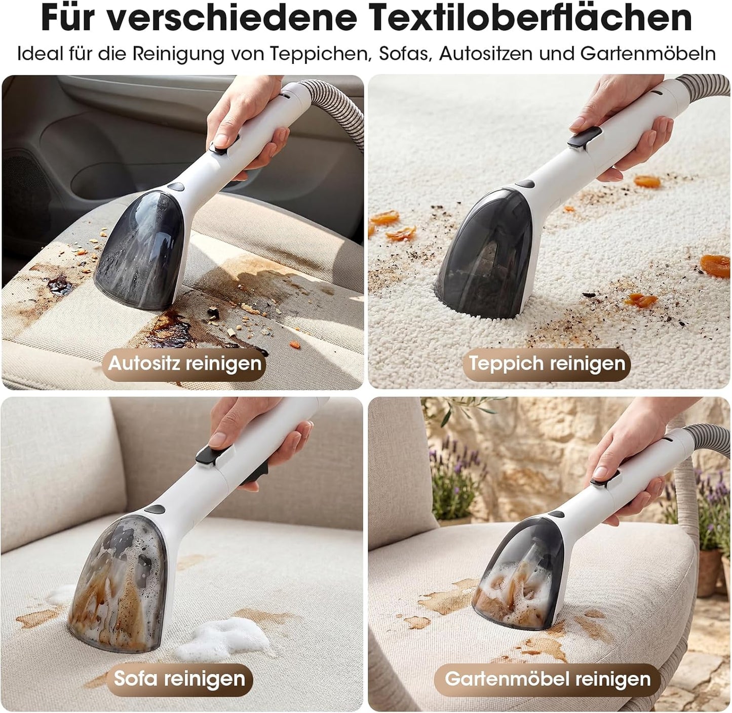 Polster- & Teppichreiniger, Schwarz-weiss