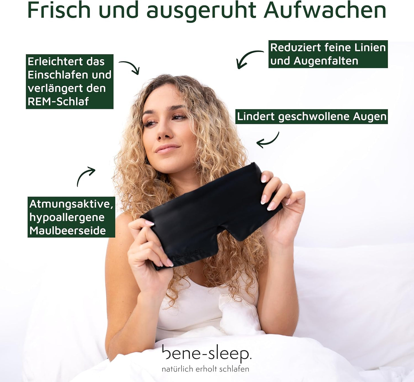 Seidenschlafmaske, Schwarz