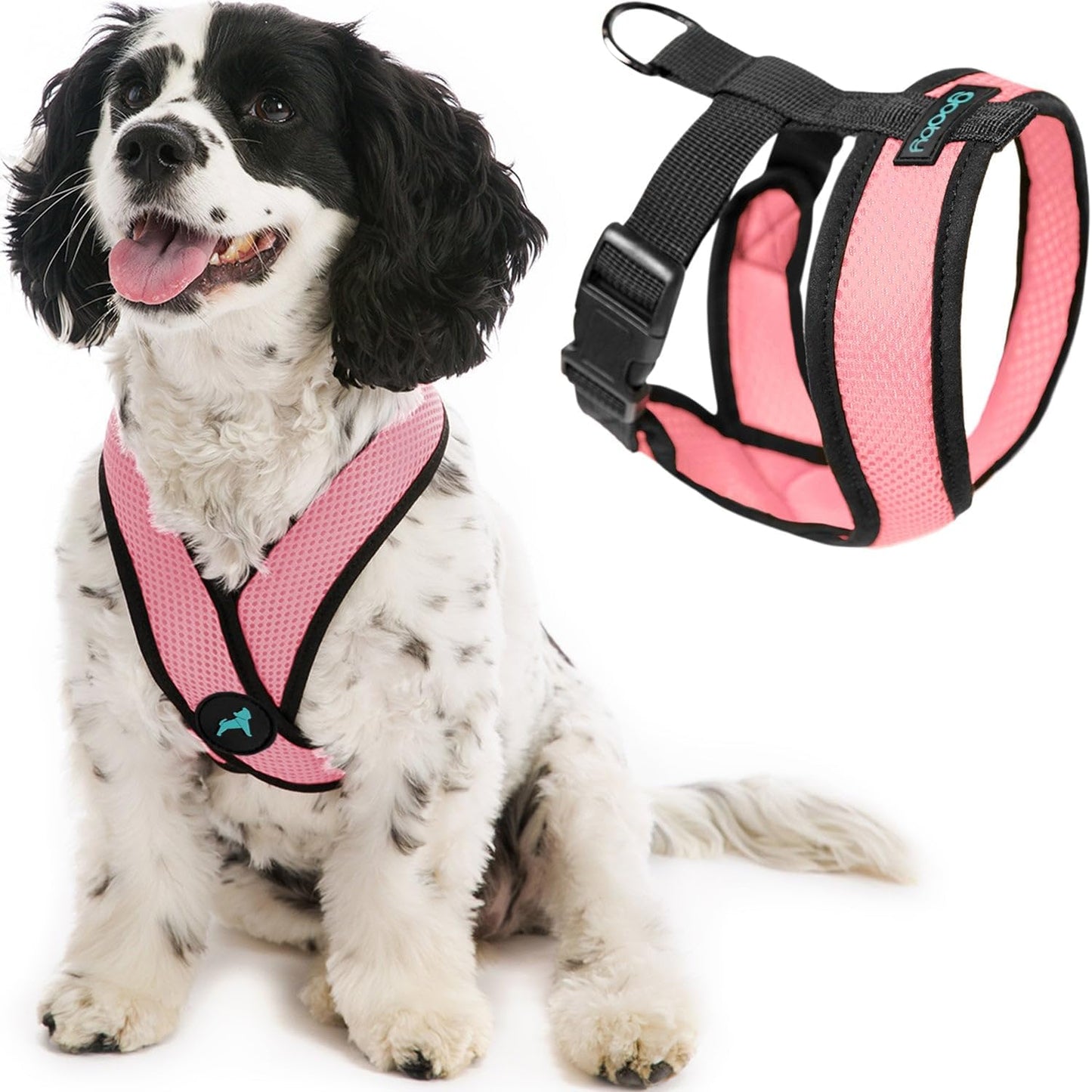 Comfort X Hundegeschirr, Small (5-9 lbs) rose
