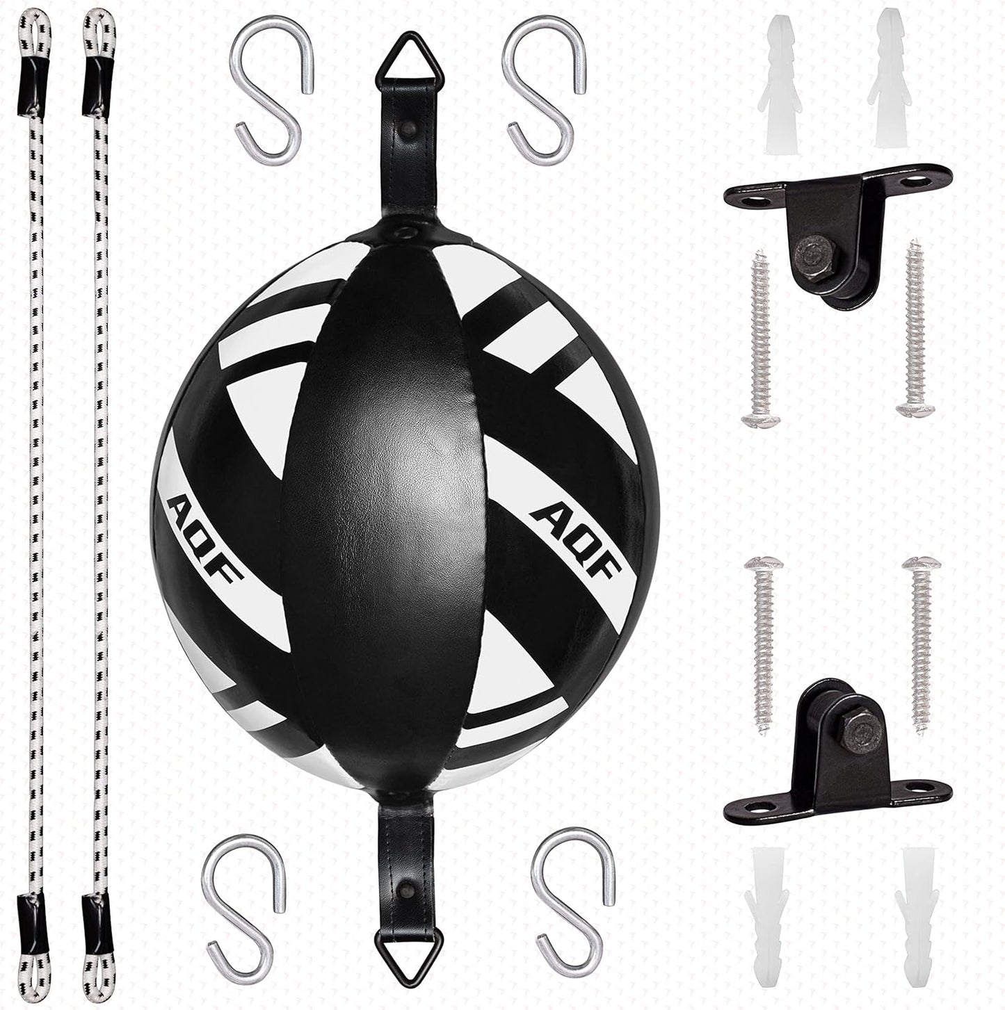 Boxen Doppelendball Set, schwarz / weiss