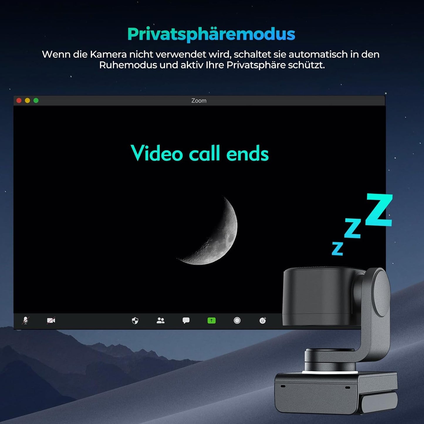 4K Webcam mit Gestensteuerung und AI-Tracking, 871