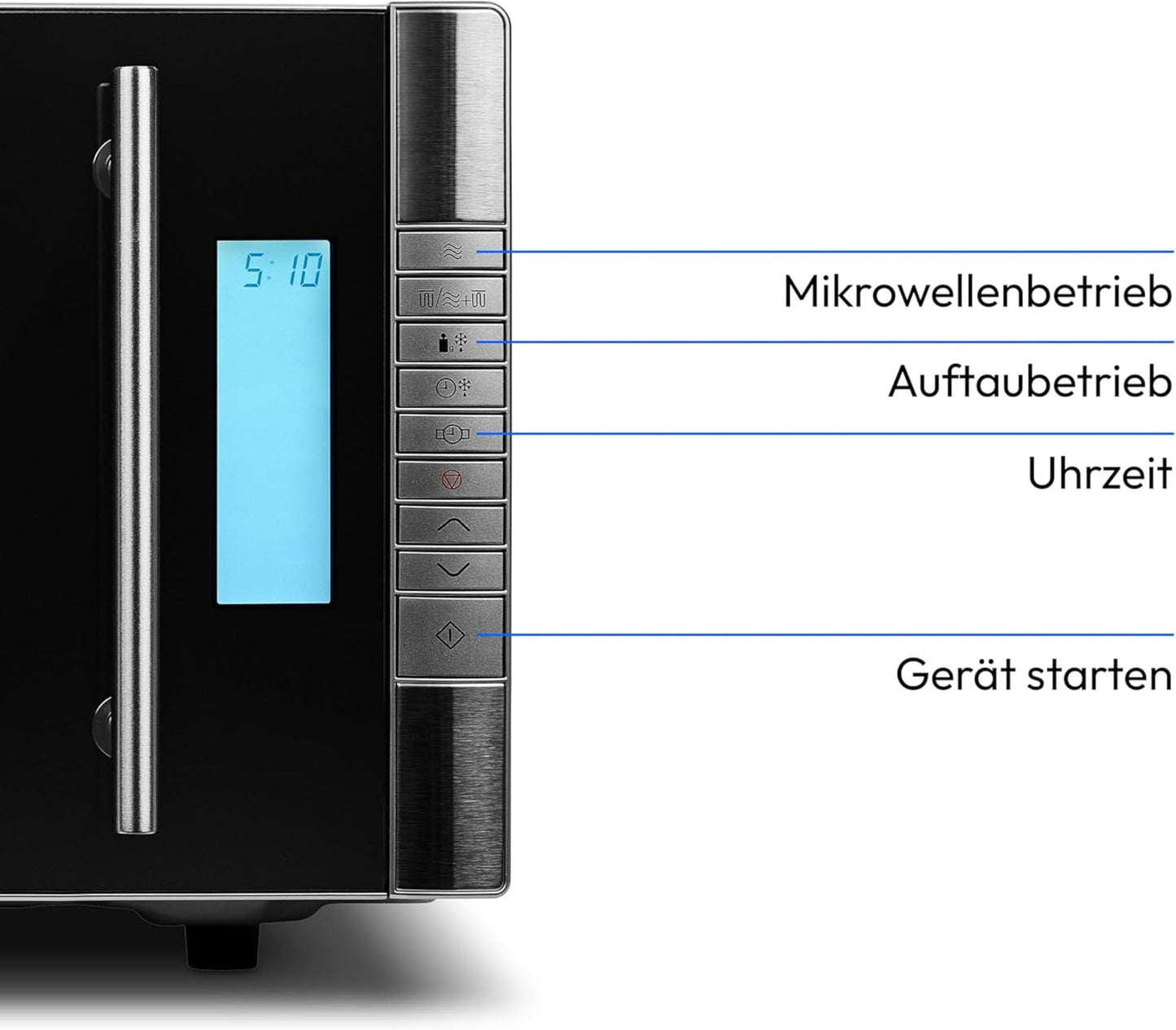 MD 14482 Mikrowelle mit Grill, 8 Automatikprogramme