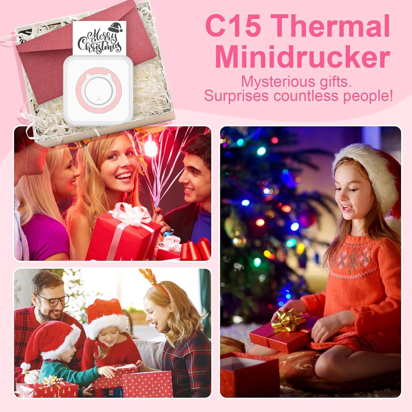 Mini Drucker mit Thermal-Inkless-Printing-Technologie