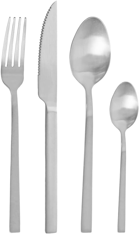 Menübesteck-Set DUKE, für 6 Personen, mit Microfasertuch, Steel