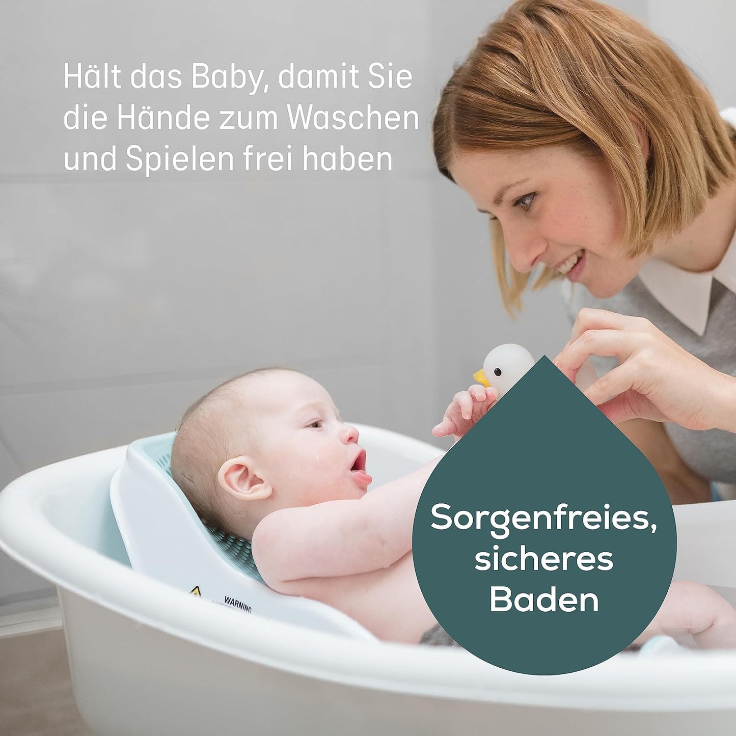 Badesitz für Babybadewanne, Light Aqua Single
