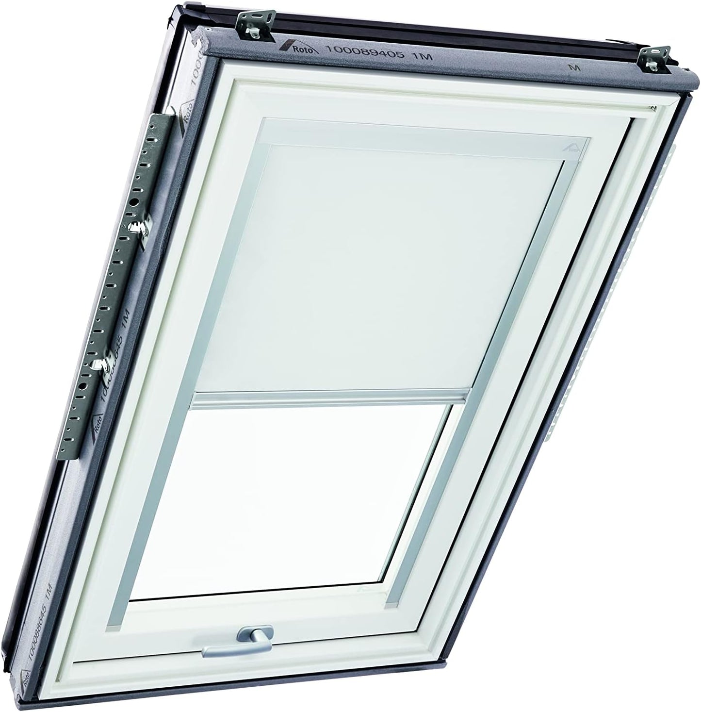 Verdunkelungsrollo ZRV, Weiss B75 x H98 cm Führungsschiene Silber