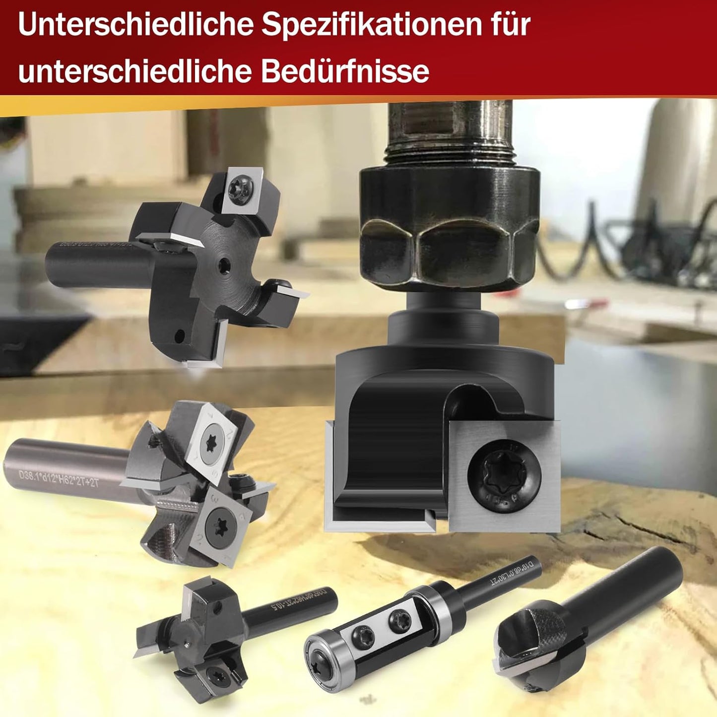 Planfräser mit Wendeplatten, S=8,D=25.4 2 Flöten