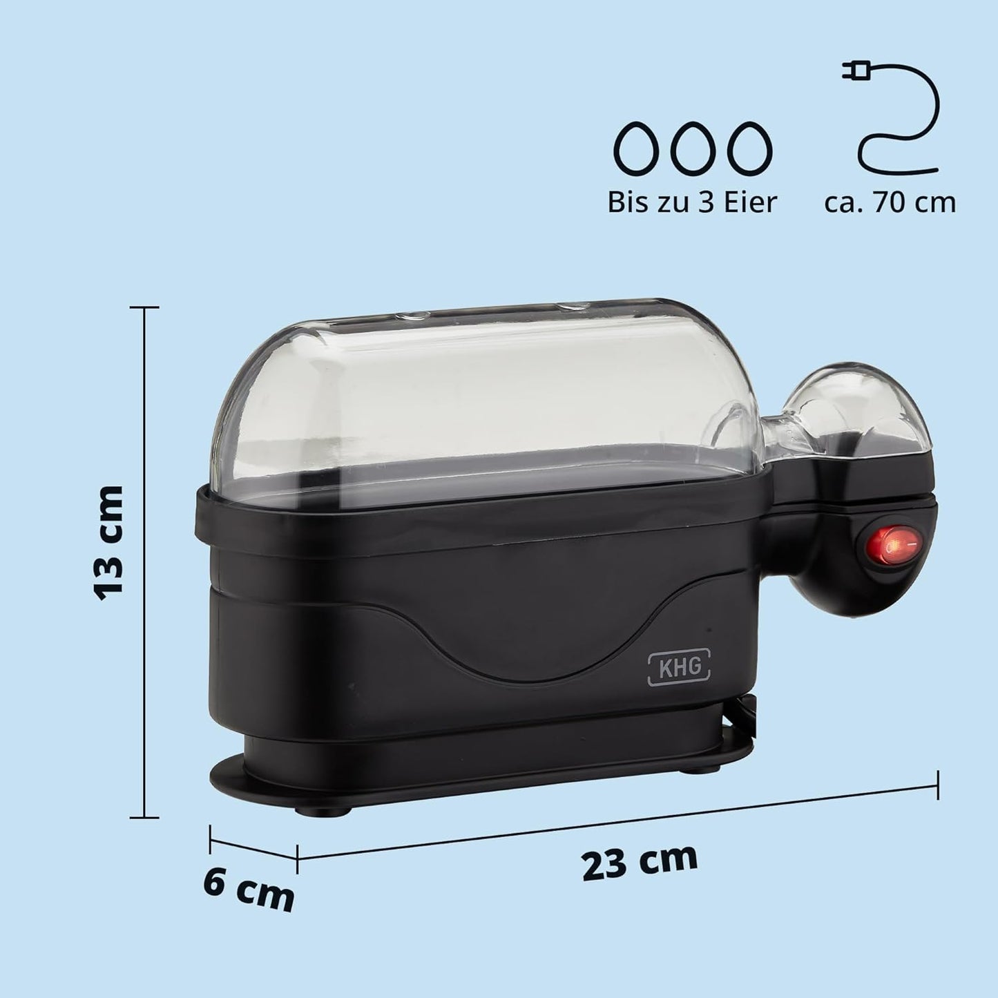 Eierkocher mit Warmhaltefunktion