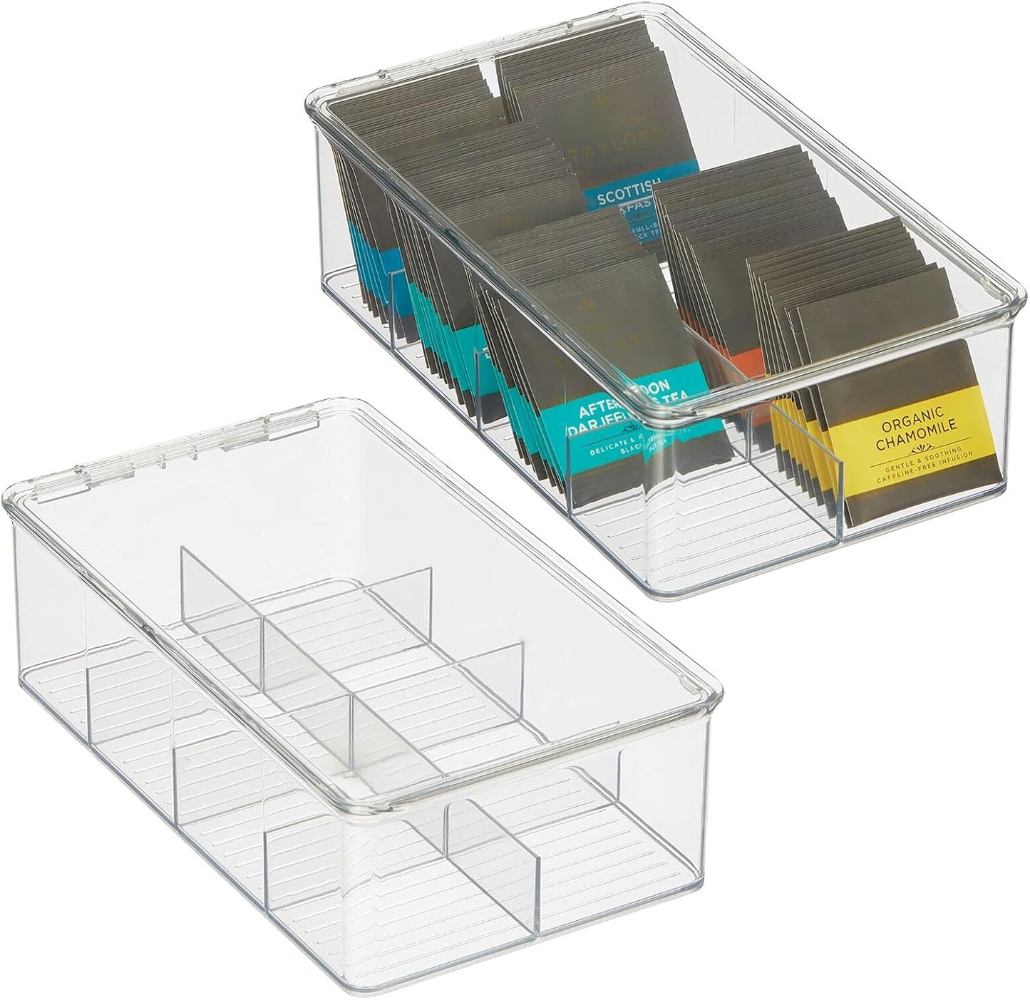 Küchen-Organizer Teebox-Set (2 Stück, 8 Fächer)