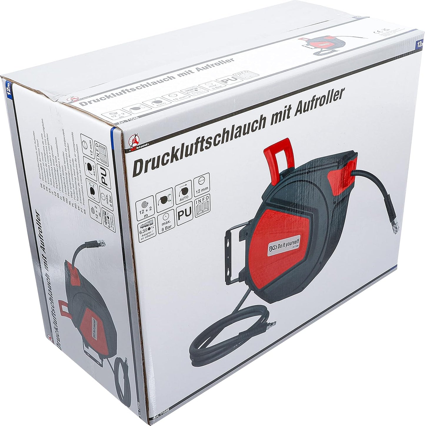 Druckluftschlauch mit automatischem Aufroller 71048