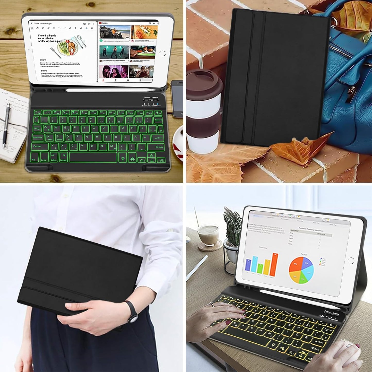 Hülle mit Tastatur für iPad