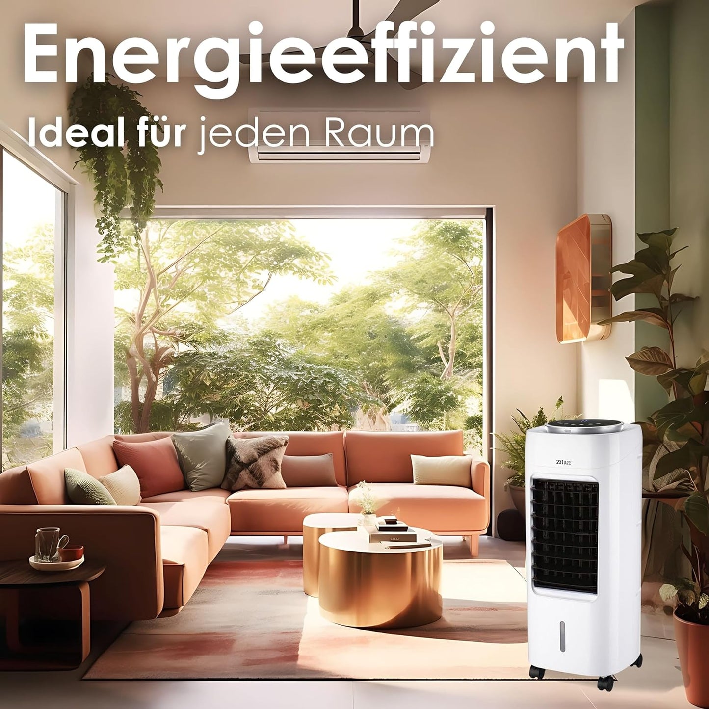 3in1 Standventilator mit Wasserkühlung und Timer