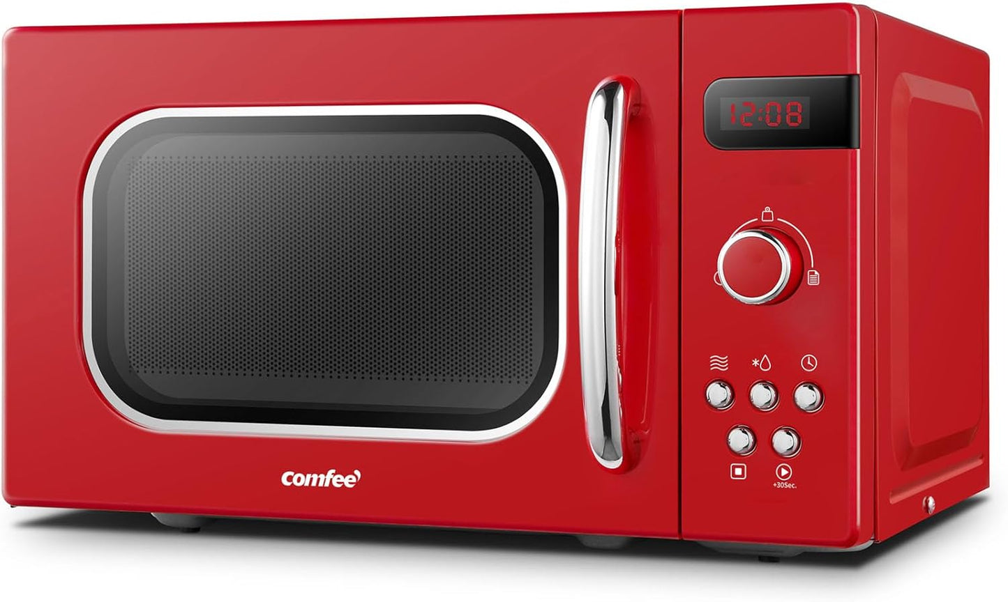 Retro-Mikrowelle CMSRO  20di rd mit Automatikmenüs