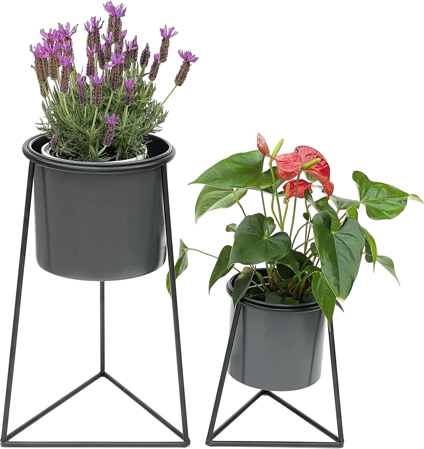 2er-Set Blumenhocker mit Topf 96052
