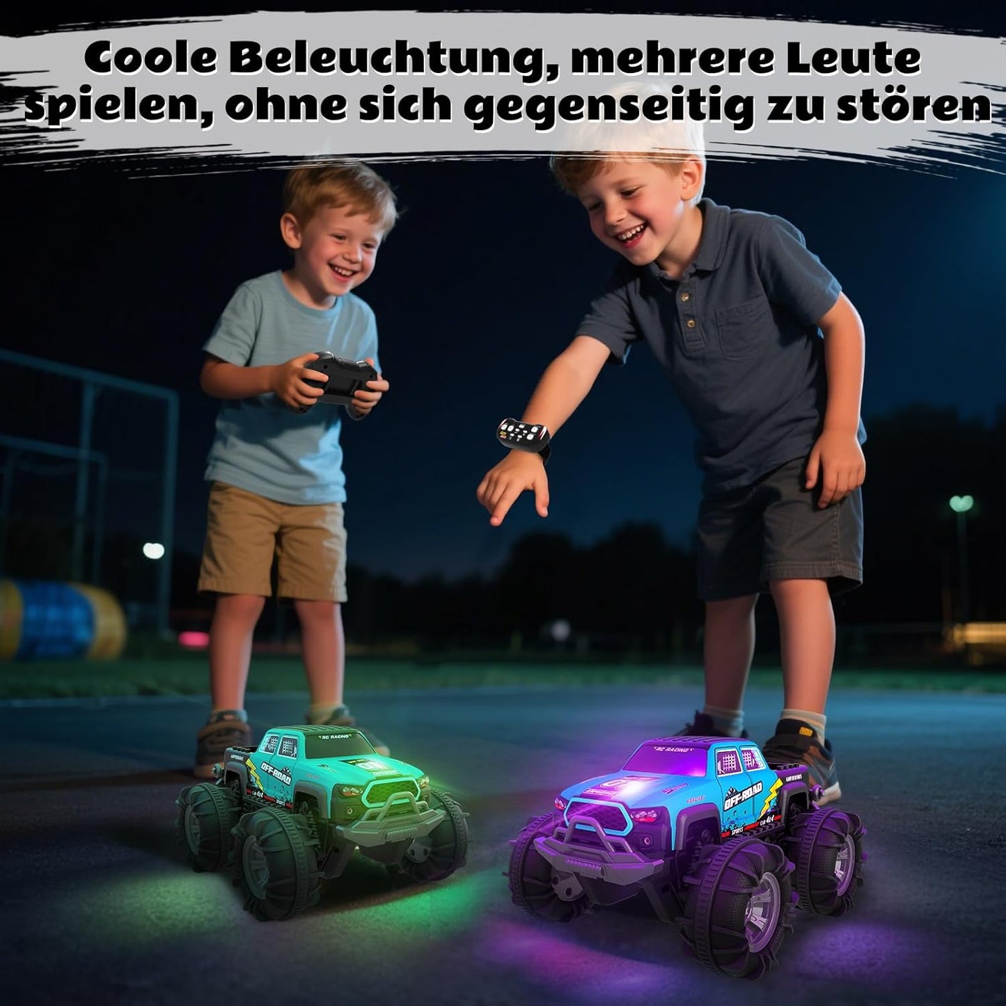 Amphibisches RC Auto mit Gestensteuerung & LED
