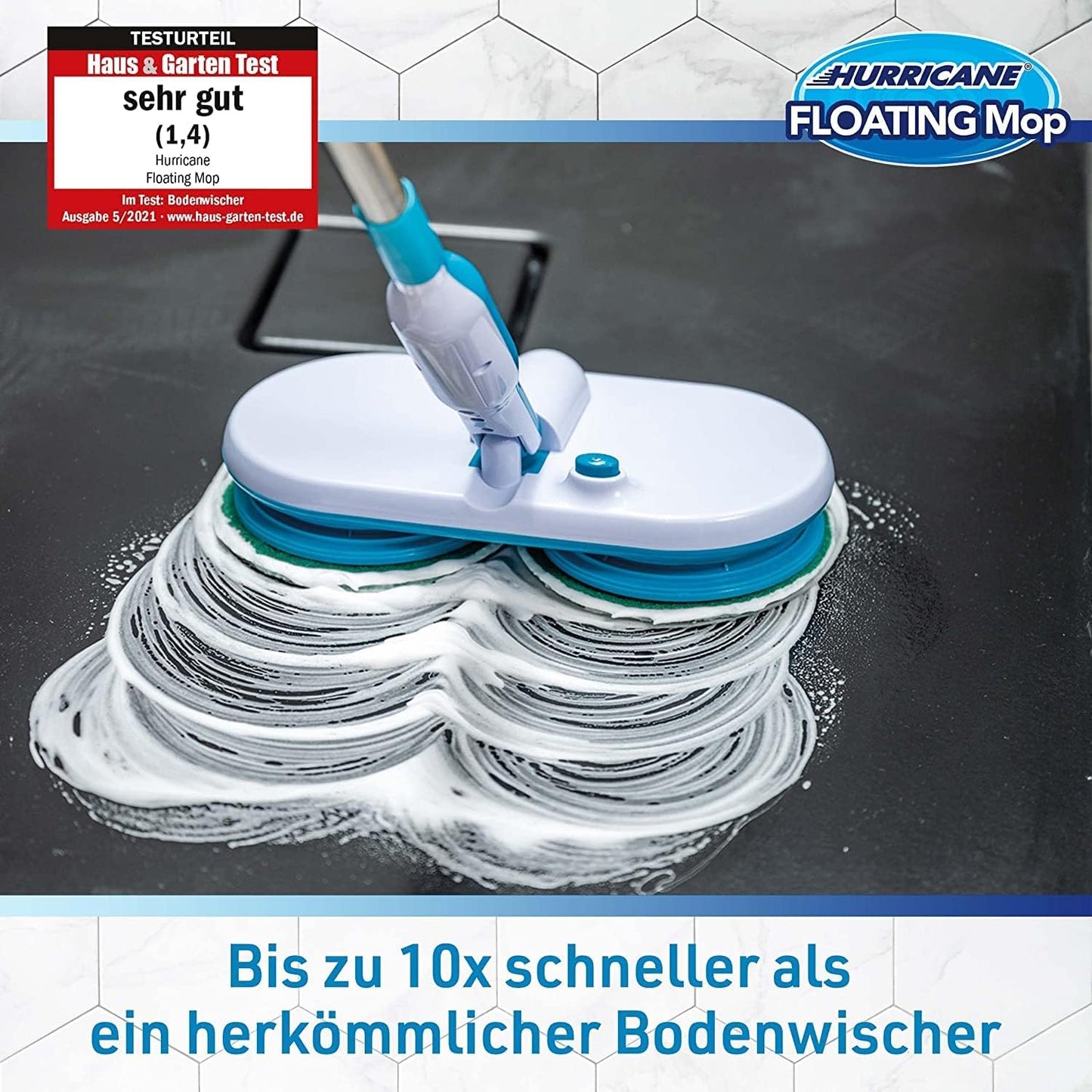 Elektrischer Bodenwischer mit Mikrofaser Pads, Floating Mop Gerät