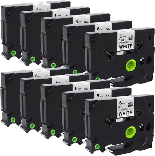 10er-Pack TZe-211 Bänder für Brother, 6mm