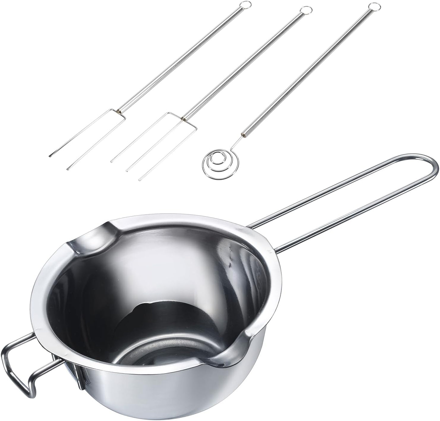 Schmelzschale und Tauchgabel-Set (3-teilig), Tauchgabelset + Schmelzschale