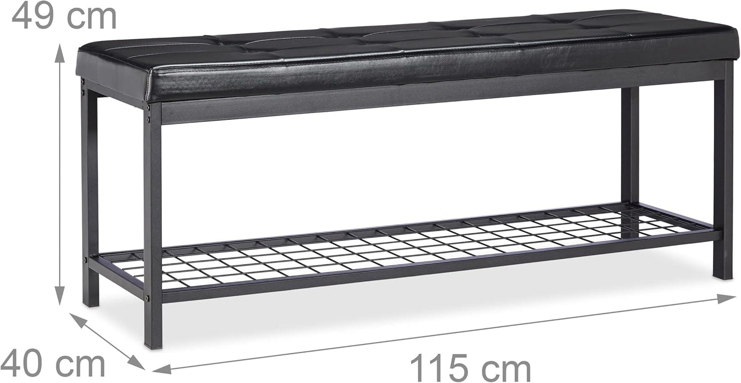 Schuhbank Cal, Schwarz
