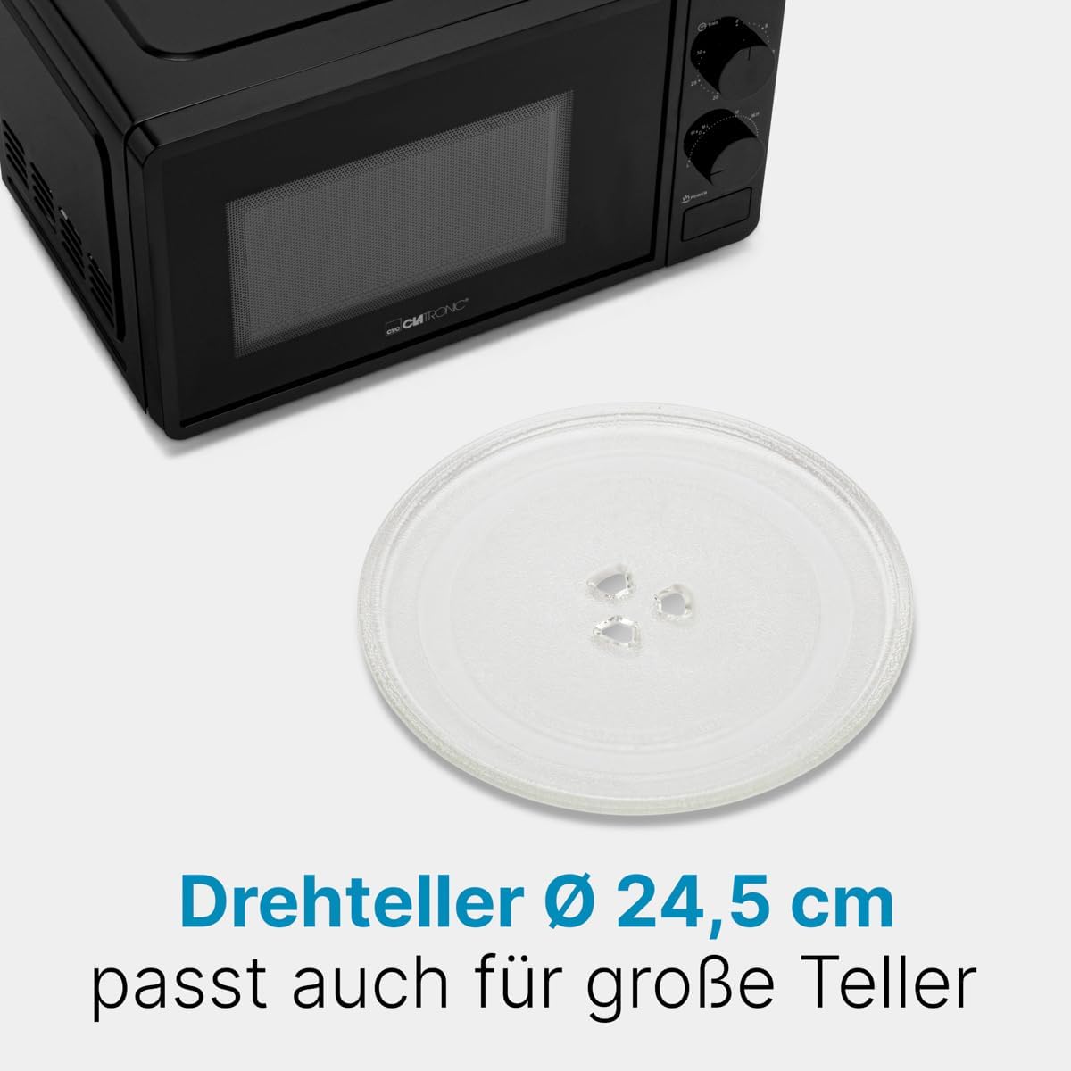 MW 791 Mikrowelle mit Timer und Drehteller, Schwarz