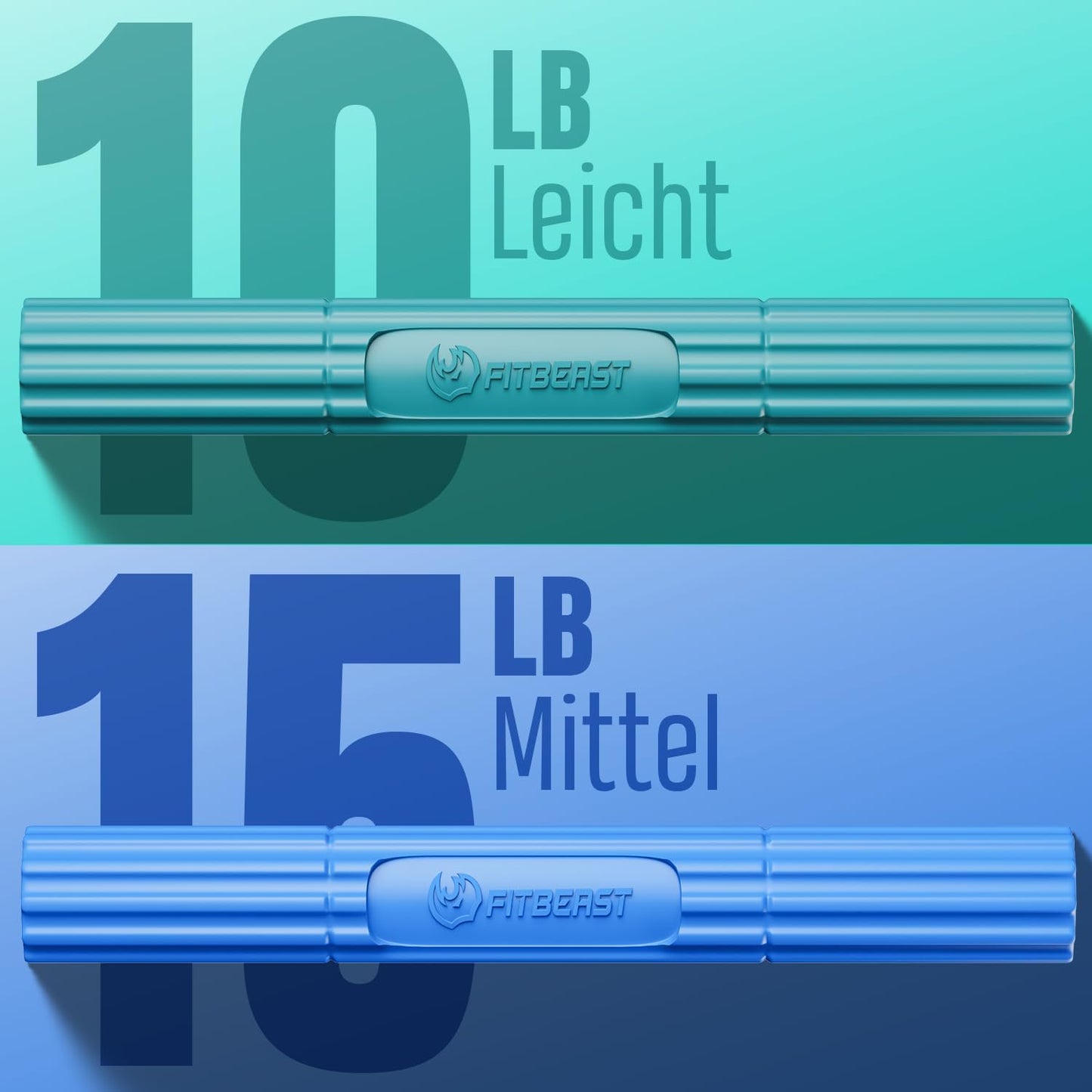 2er-Set Widerstandsstange für Griffkraft, 2er-Set - Grün Blau