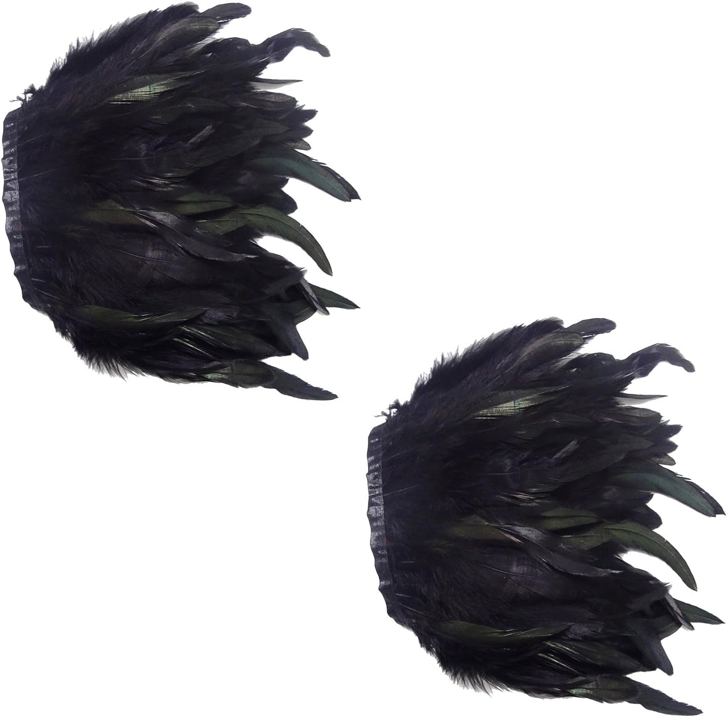 Gothic Feder Schulterumhang, Schwarz