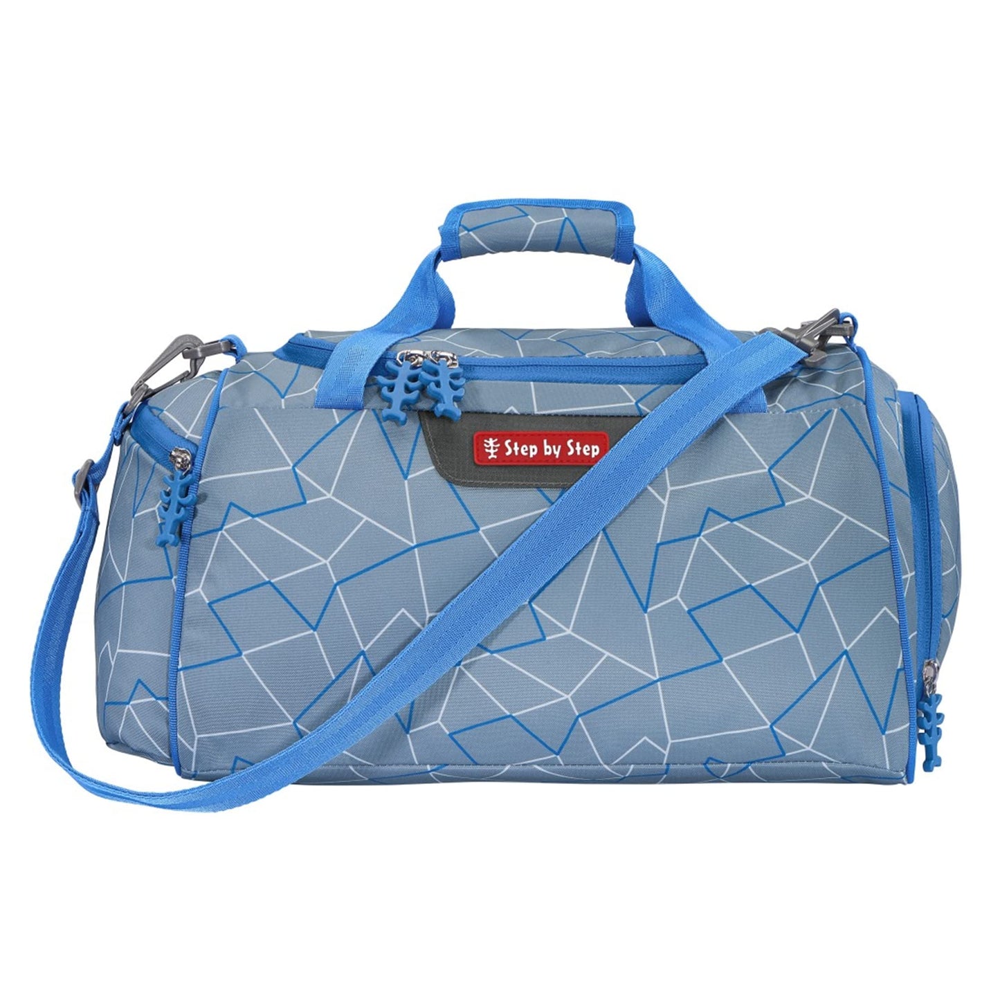 Sporttasche mit Nasswäschefach, Blau-grau