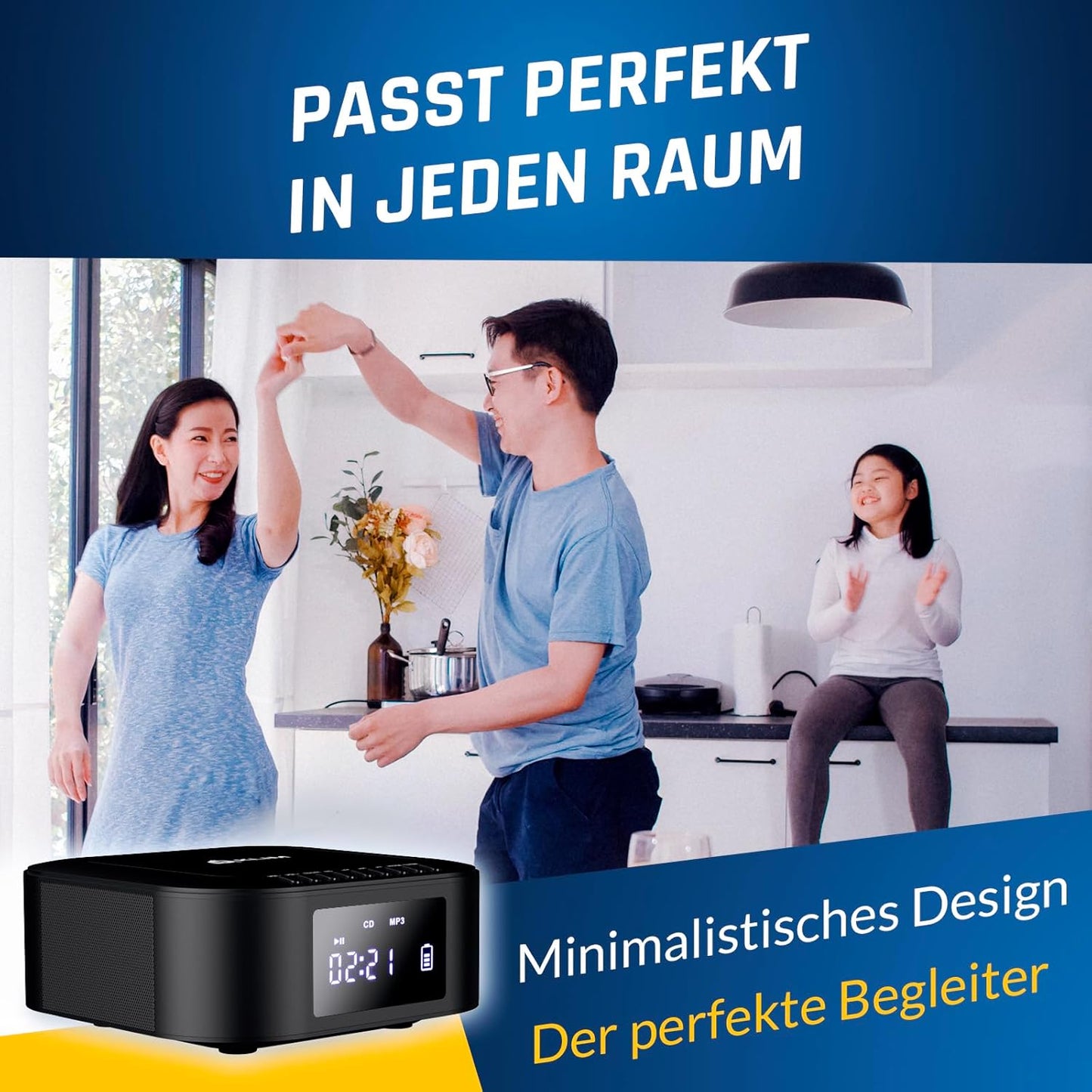 Boombox E1 mit CD-Player und Bluetooth