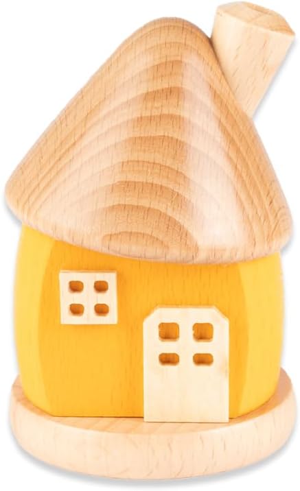 Räucherhaus, 9cm rund / Gelb