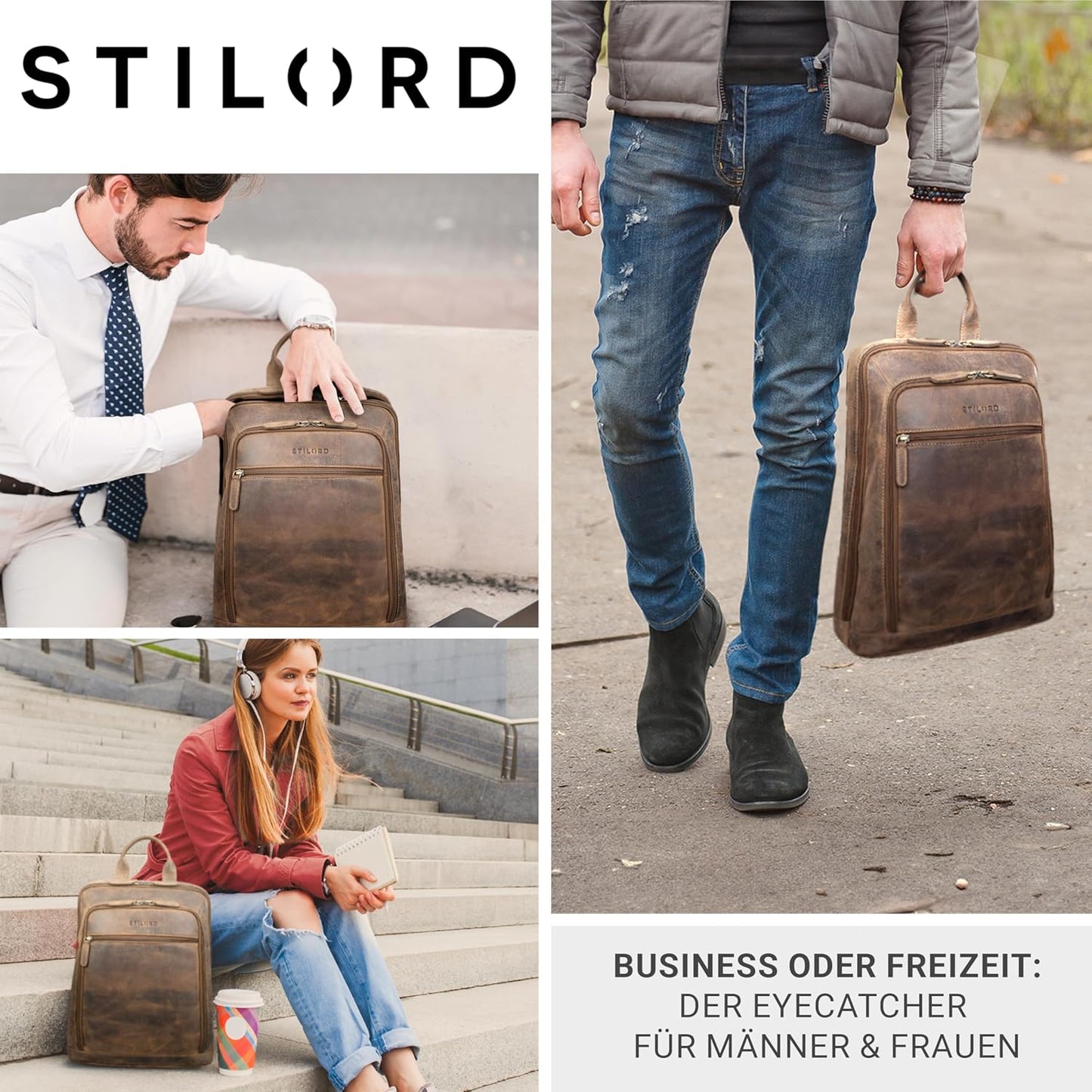 Laptoprucksack, Calais - Braun