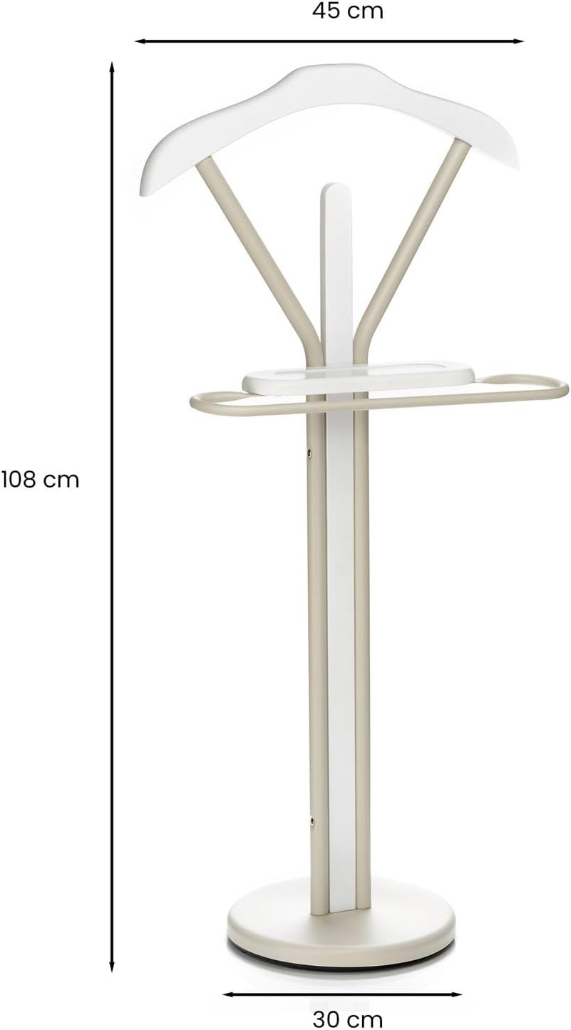 Herrendiener Fabio, Beige/Weiss