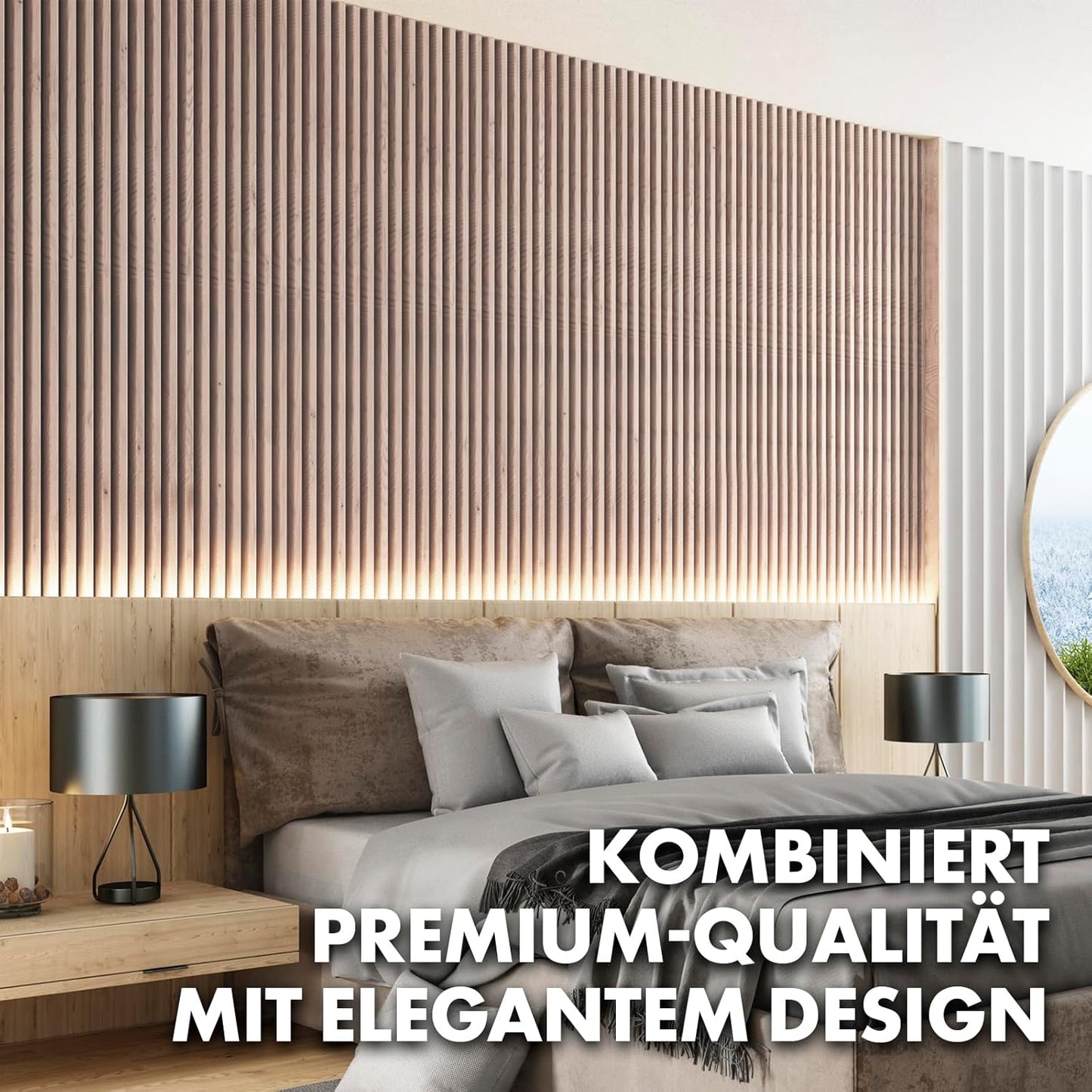 3D Akustikpaneele, Weisse Eiche (118 X 60 Cm) 118 x 60 cm