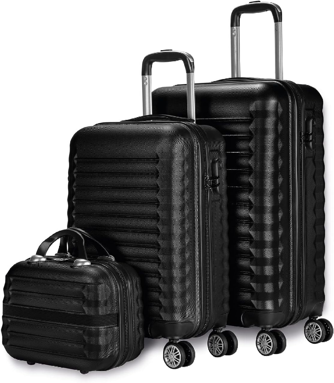 Gepäck-Set, 1. Schwarz, 3 Stück