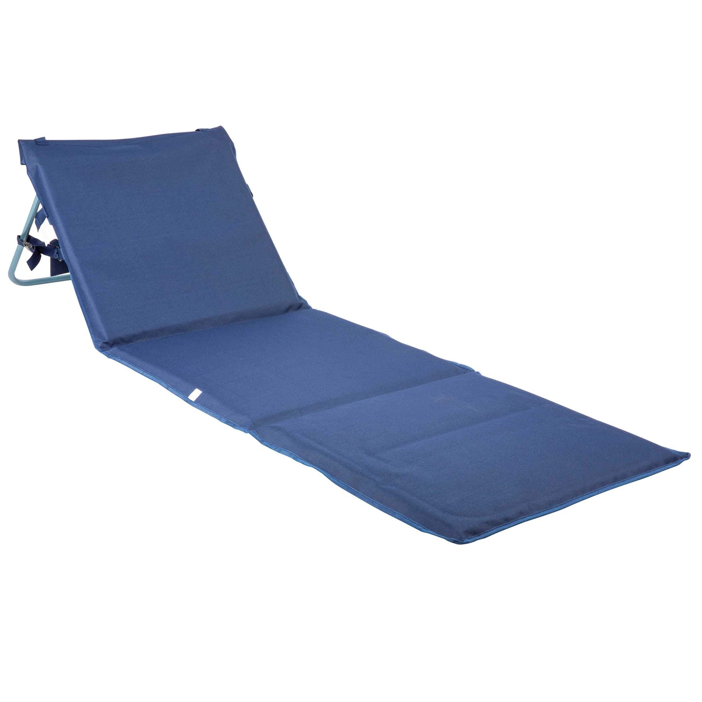 Faltbare Strandmatte mit Rückenlehne und Tragegurt, Strandmatte Blau