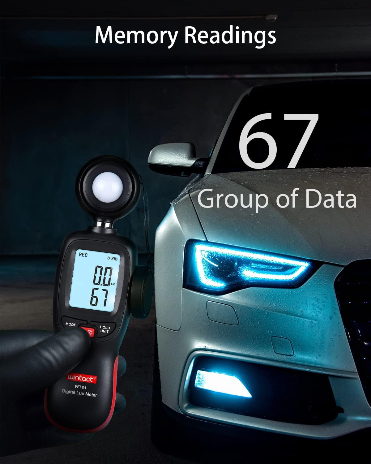 Digitales Luxmeter mit Thermometer