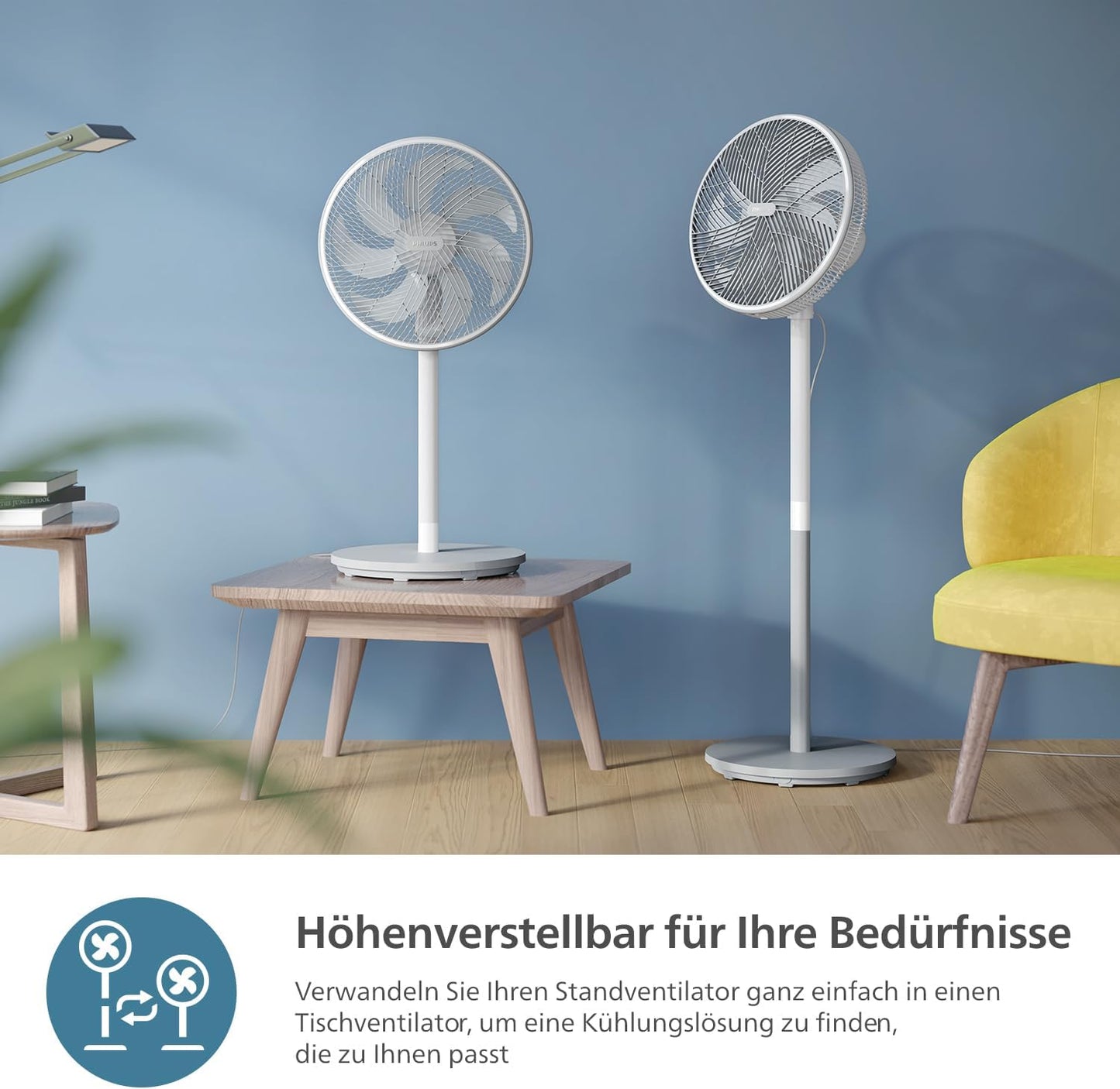 Standventilator Serie 2000 mit SilentWings Technologie, Standventilator weiss