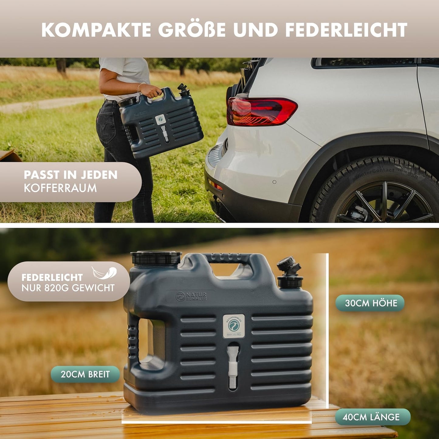 Aqua Jug Pro+ Wasserkanister mit Hahn & Druckablass, Aqua Jug Pro+