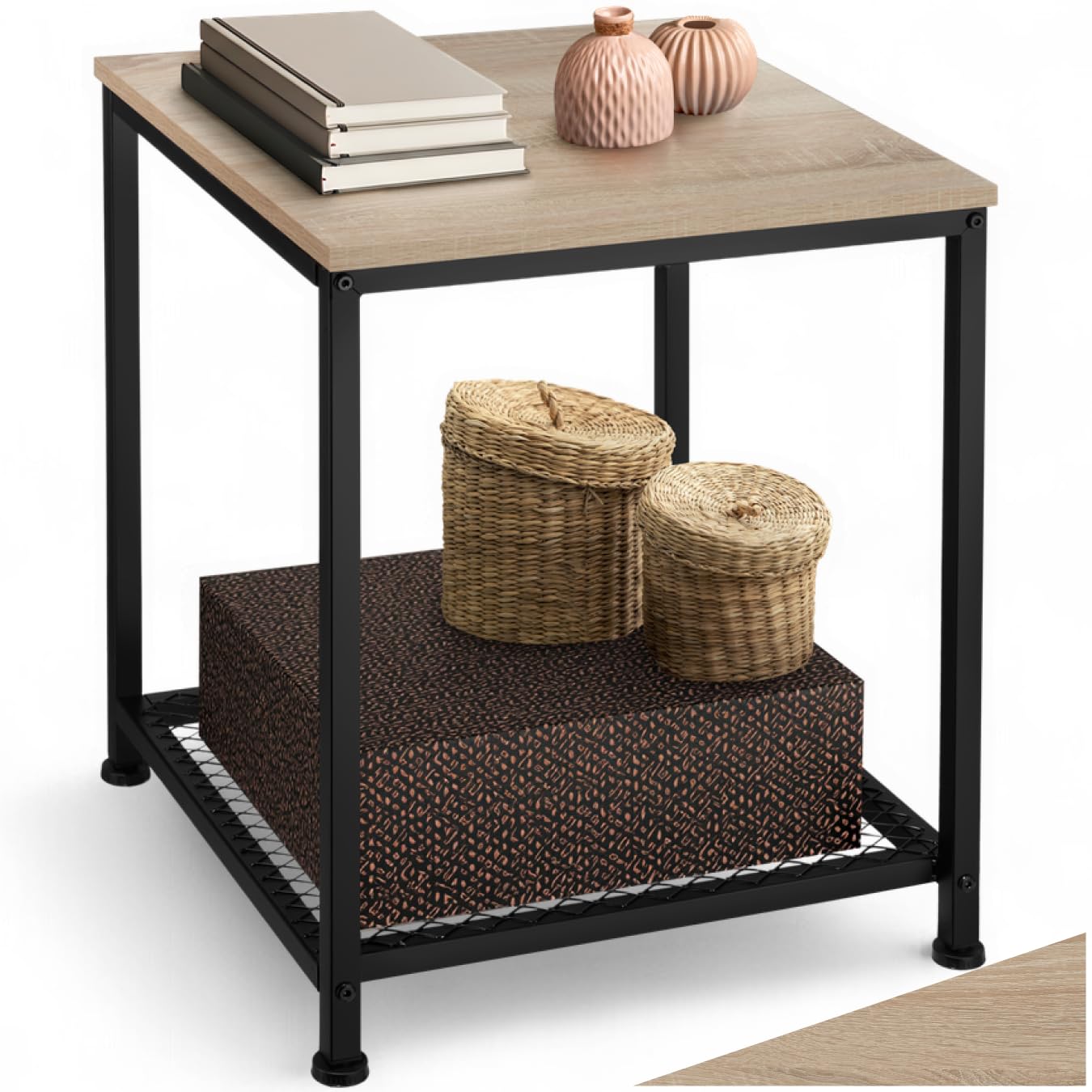 Beistelltisch Derby, Derby Industrial Holz Hell, Eiche Sonoma