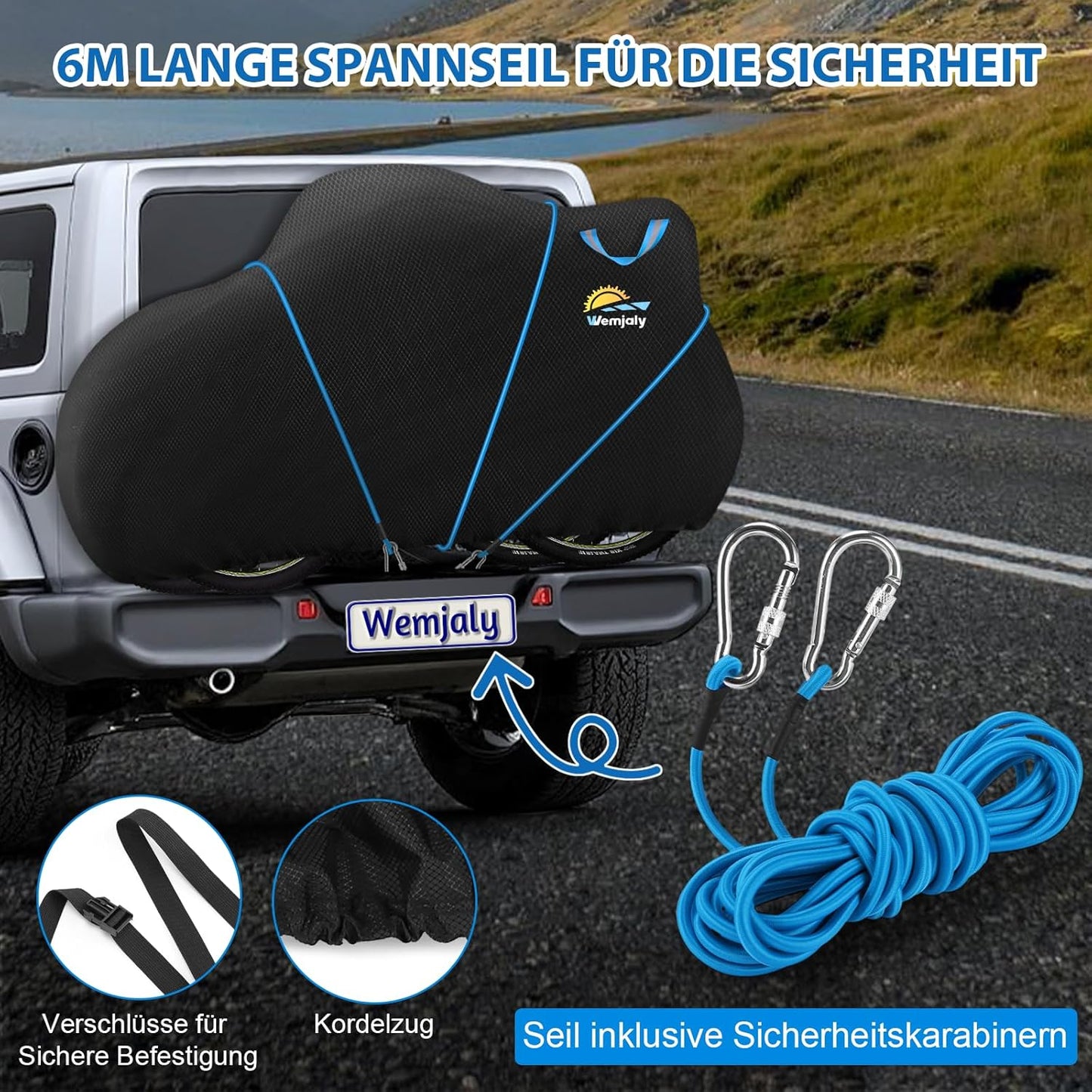 Wasserdichte Abdeckung für 2 Velos, 900D for 2 bike