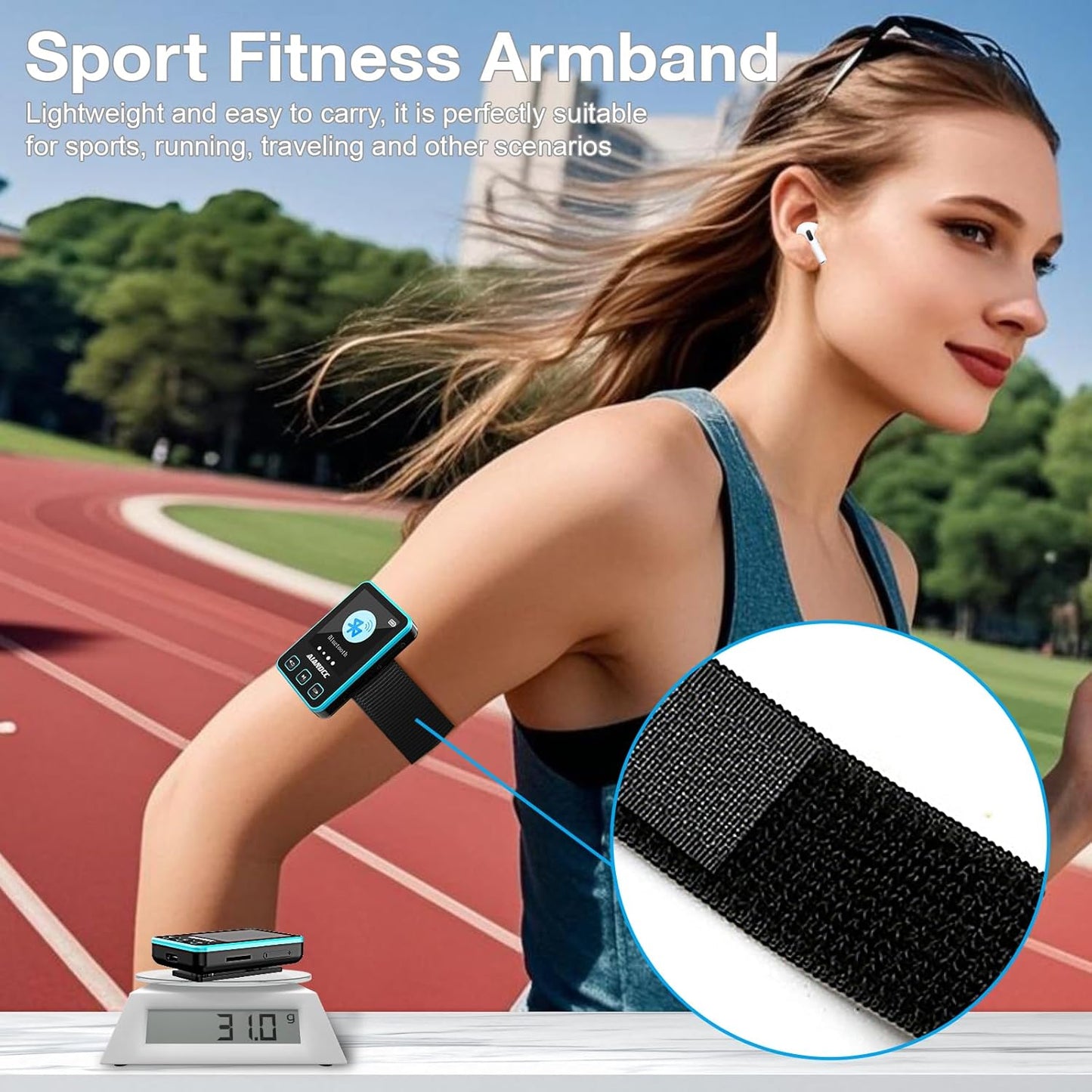 MP3 Player mit Sportarmband, Blau