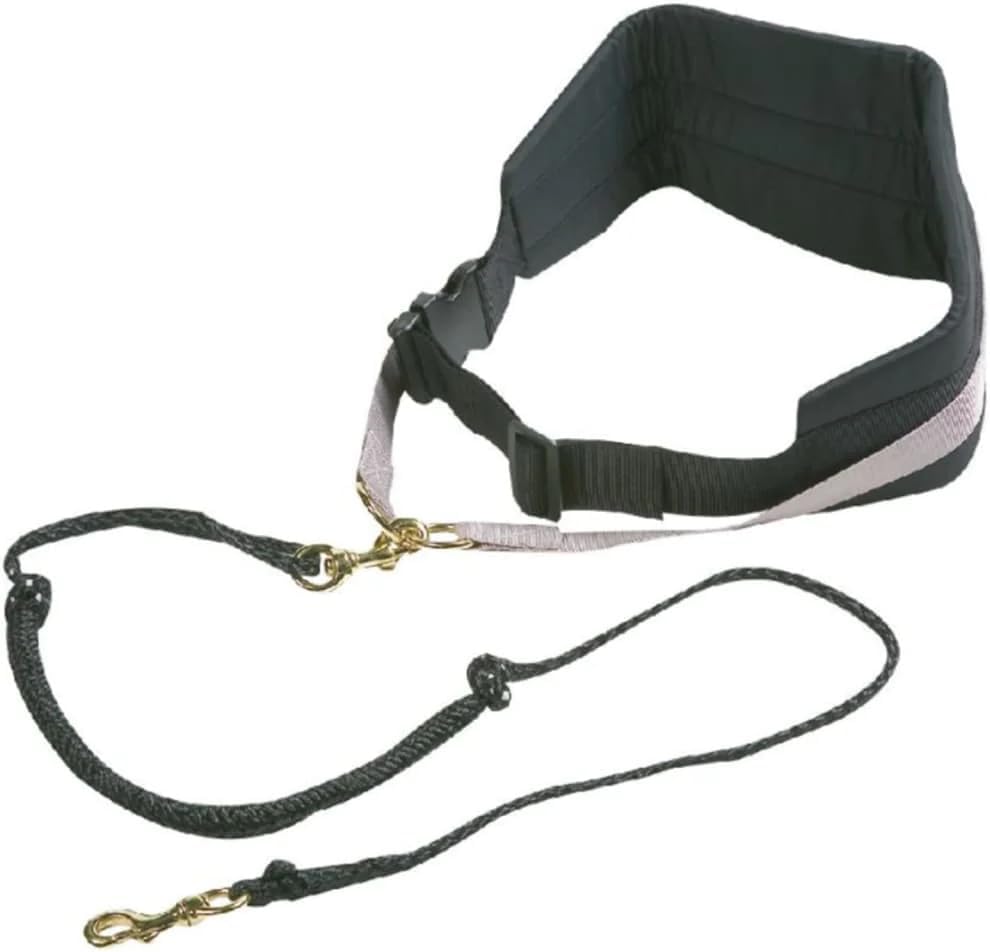 CaniCross Joggingleine mit Hüftgurt, 125 cm, verstellbar, Schwarz