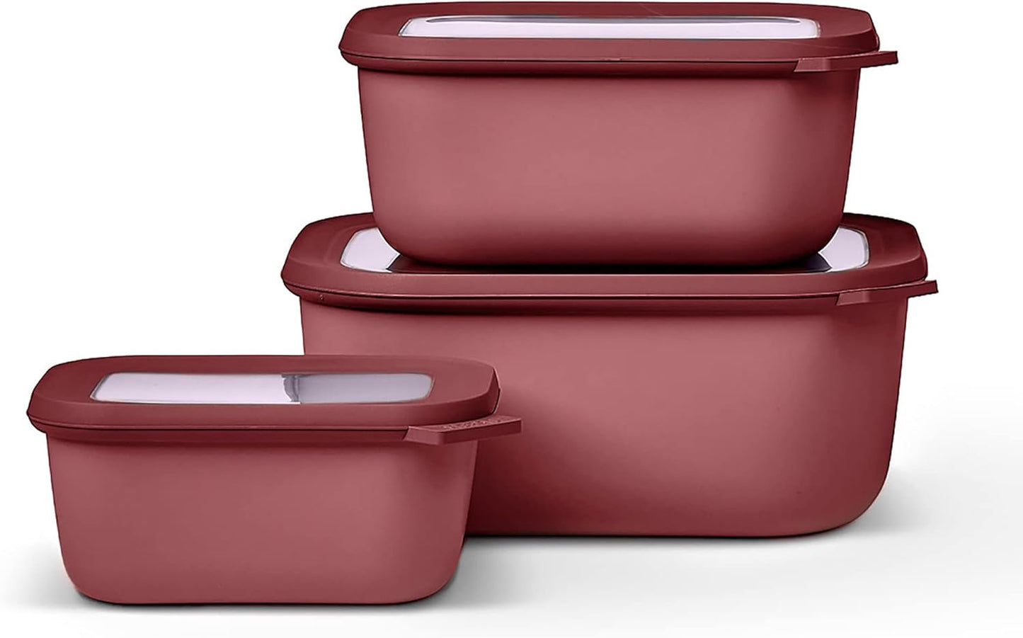 Cirqula Rectangular - Aufbewahrungsboxen-Set, Vivid Mauve|Set 3-teilig (750, 1500, 3000 ml)