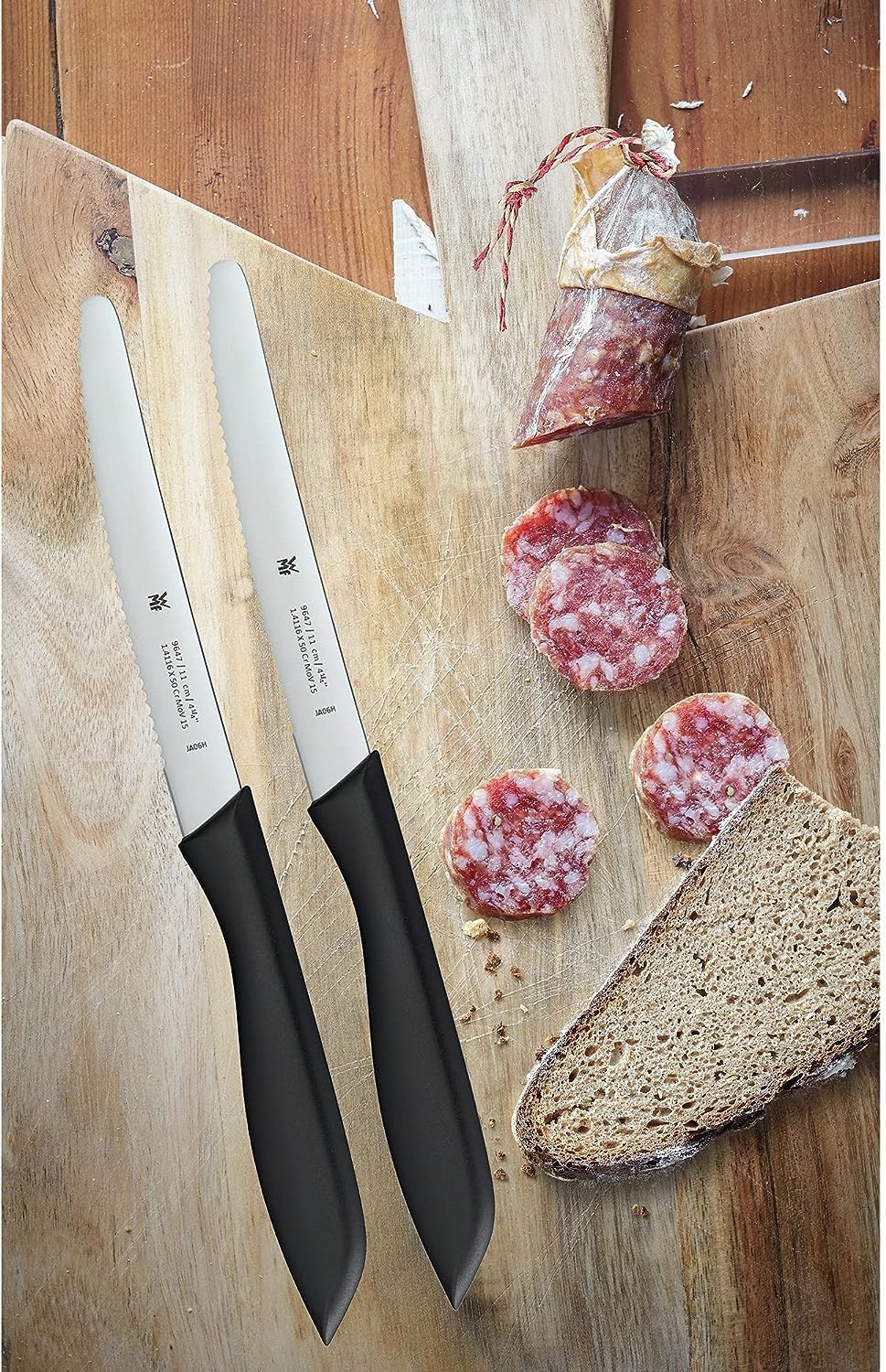 Brötchenmesser Set, Single, Schwarz