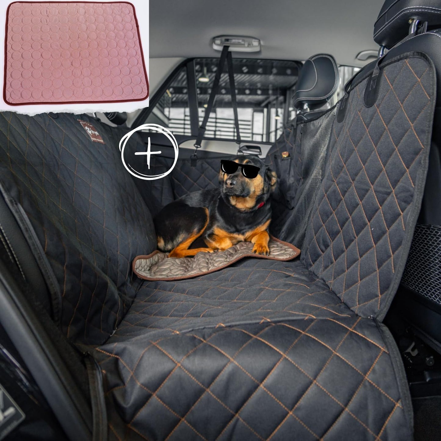Wasserabweisende Hundeautodecke inkl. Kühldecke
