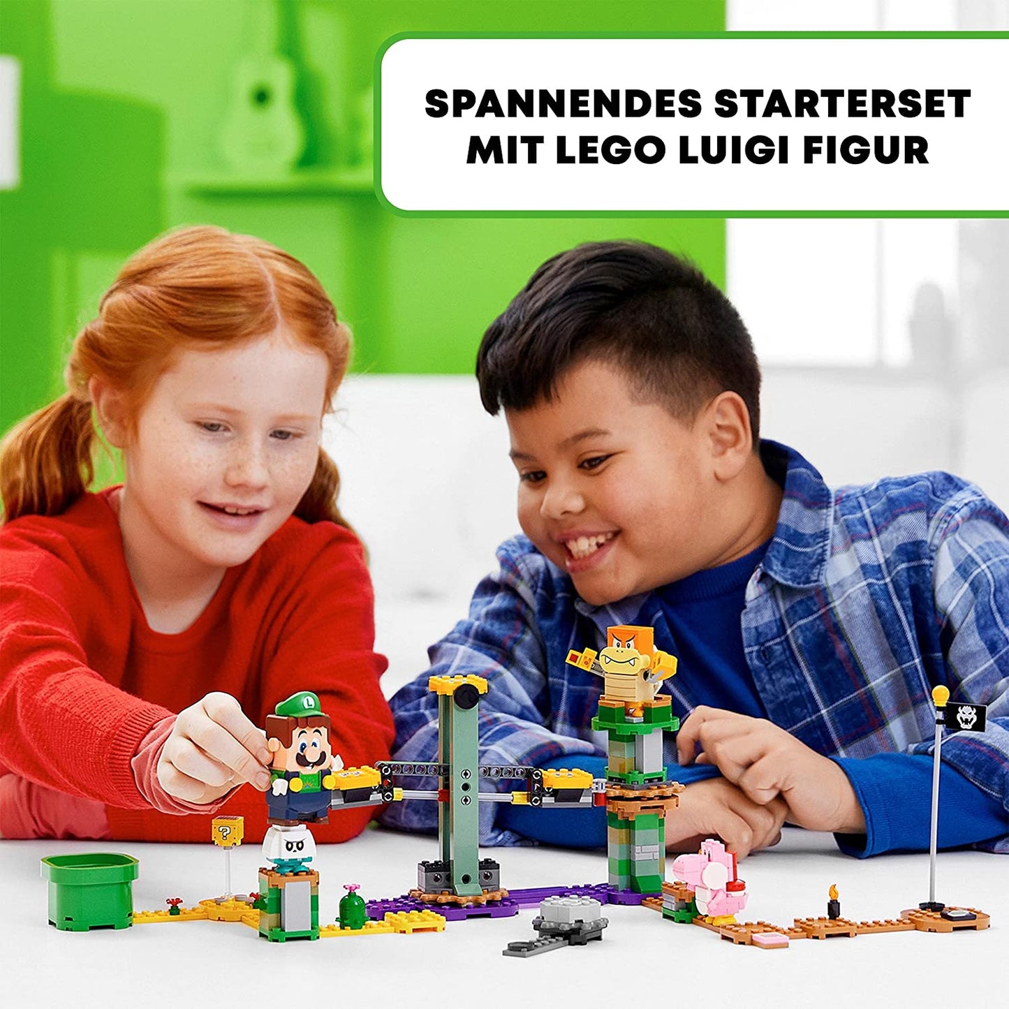 71387 Super Mario Abenteuer mit Luigi - Starterset, Konstruktionsspielzeug, Abenteuer mit Luigi Pack Keine Batterien enthalten