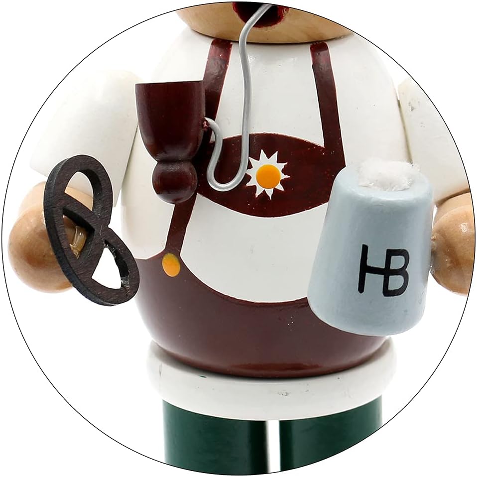 Lustiger Räuchermann "Bayer mit Brezel und Bier", 16 cm