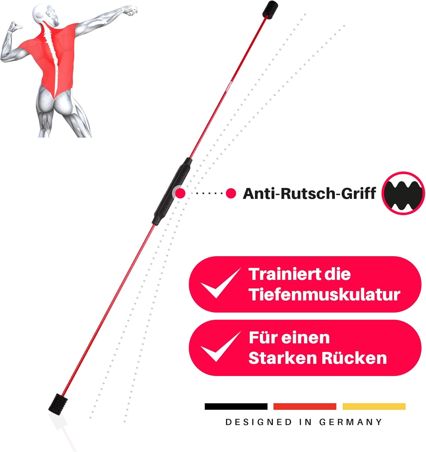 Schwingstab mit Trainingsplan & Zubehör