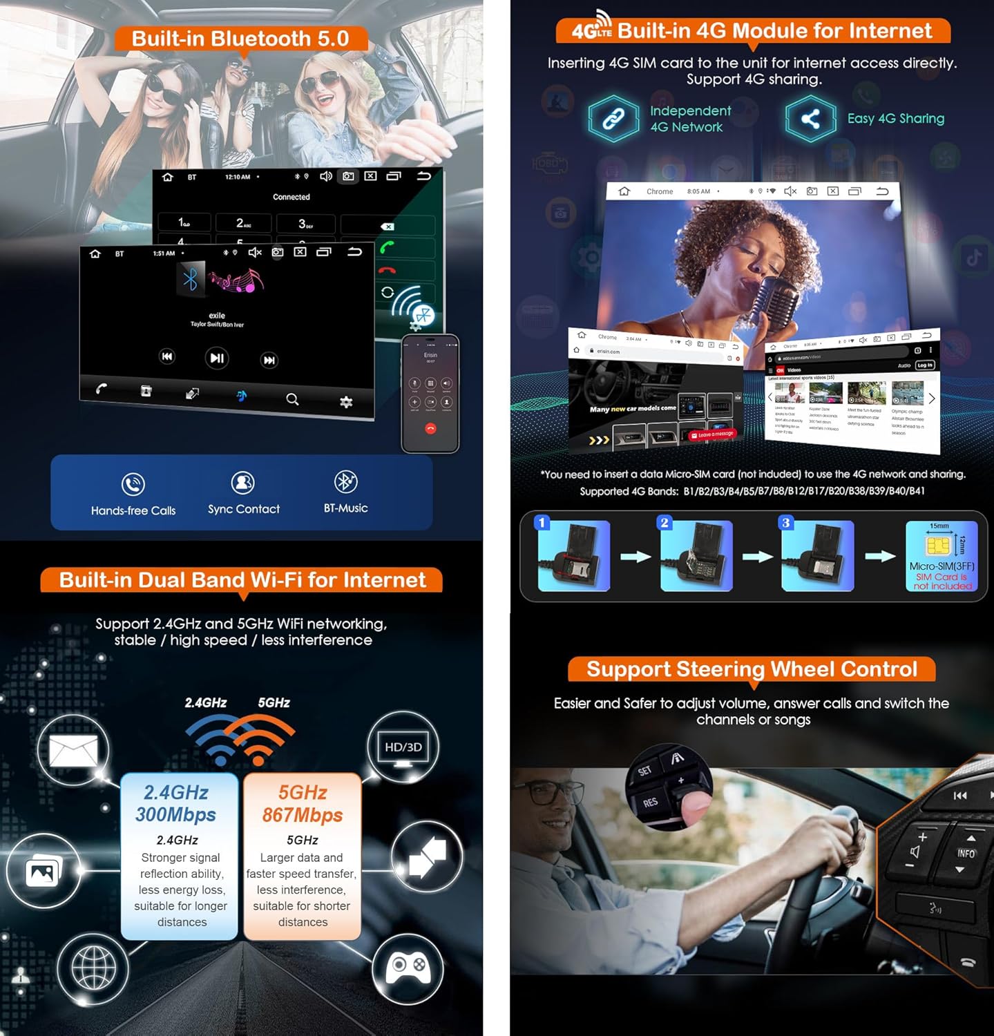 Autoradio mit Carplay & Android Auto für Opel