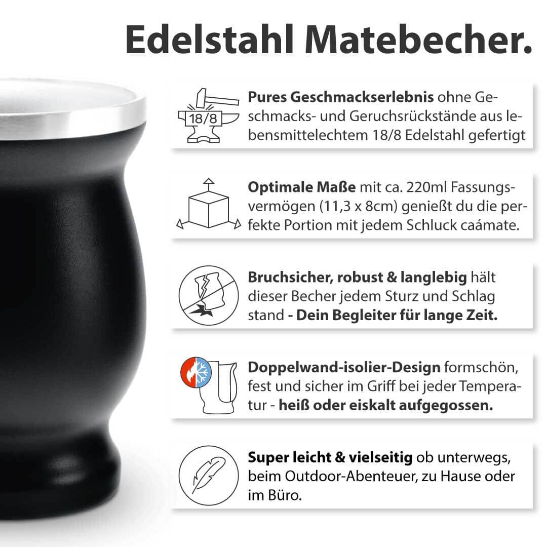 Mate Tee Set, schwarz